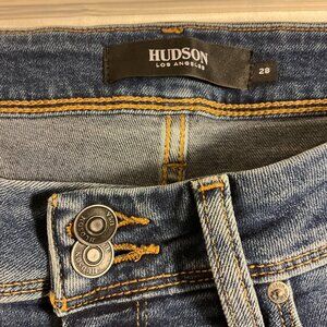 Hudson Collin Mid-Rise Skinny Blue Jean, Sz 28